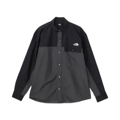 The North Face Long Sleeve Nuptse Shirt "Black x Asphalt Gray"