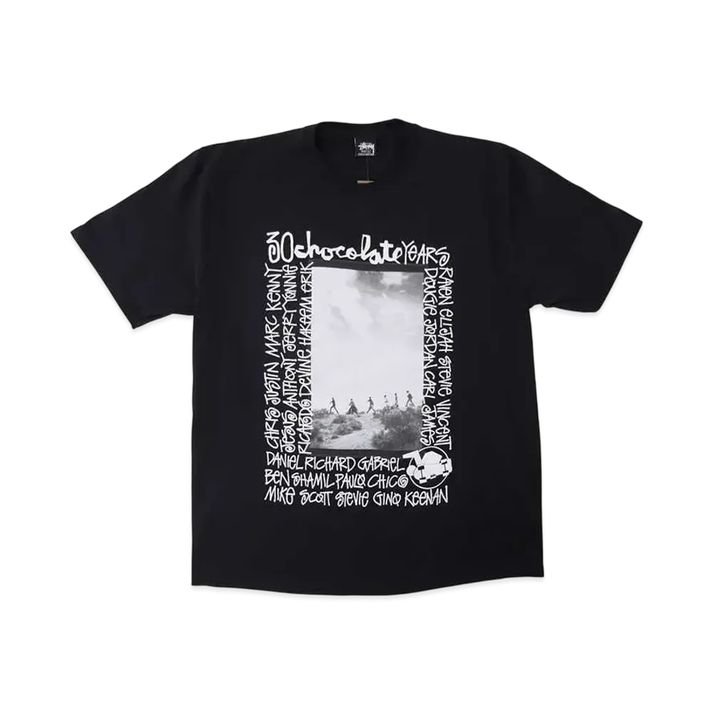 Stussy x Chocolate Skateboards 30th Anniversary Tee "Black"