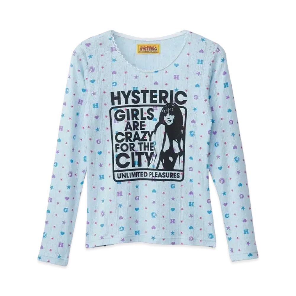 HYSTERIC GLAMOUR Girl Are Crazy Chibi T-Shirt "Blue"