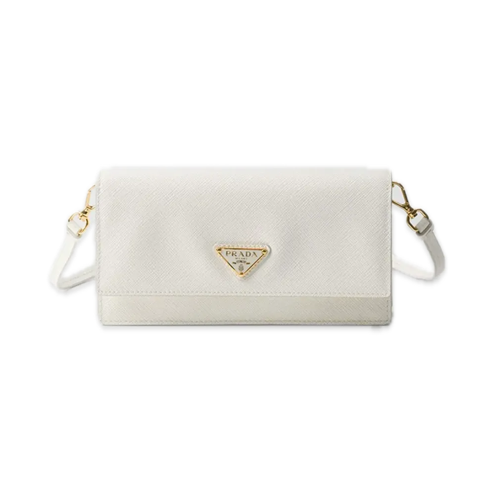 PRADA Saffiano Leather Mini Bag "White"