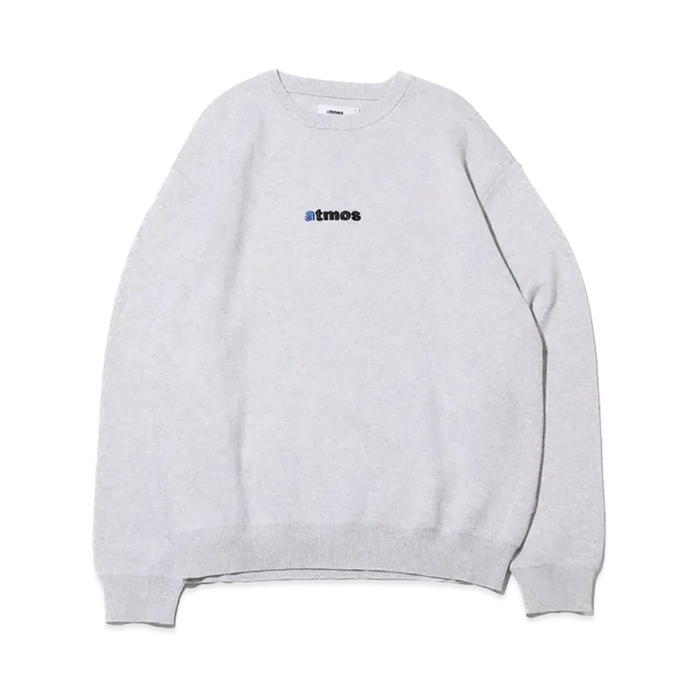atmos Embroidery Classic Logo Knit Sweater "Grey"