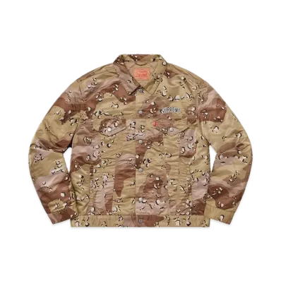 Supreme x Levi's Nylon Trucker Jacket "Chocolate Chip Camo"