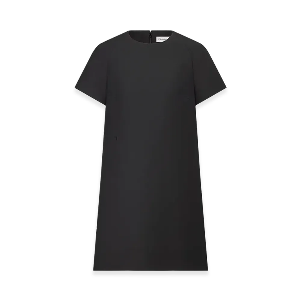 Dior Women's Straight Dress Wool Silk "Black"