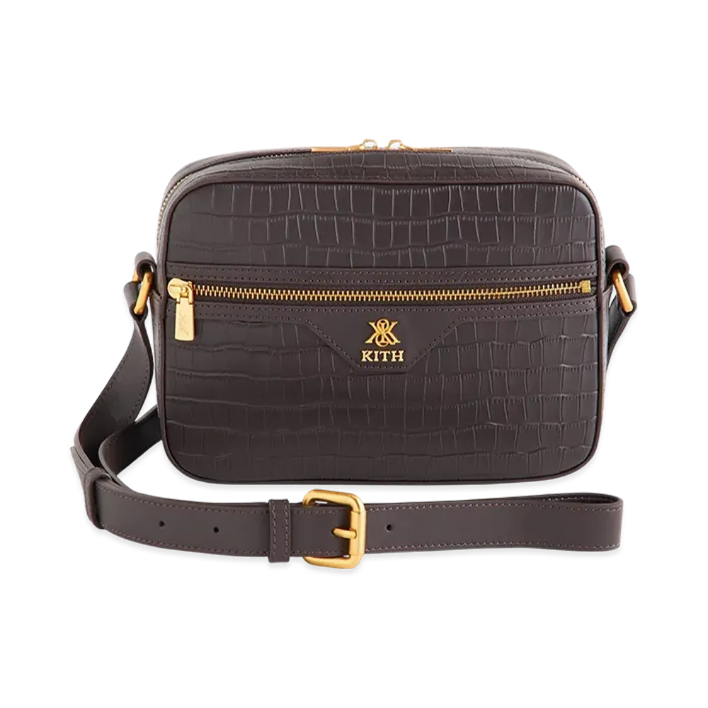 Kith Croc Debossed Leather Camera Crossbody "Incognito"