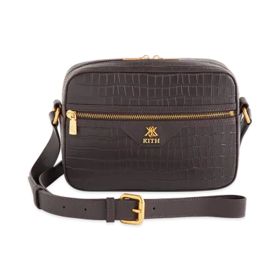 Kith Croc Debossed Leather Camera Crossbody "Incognito"