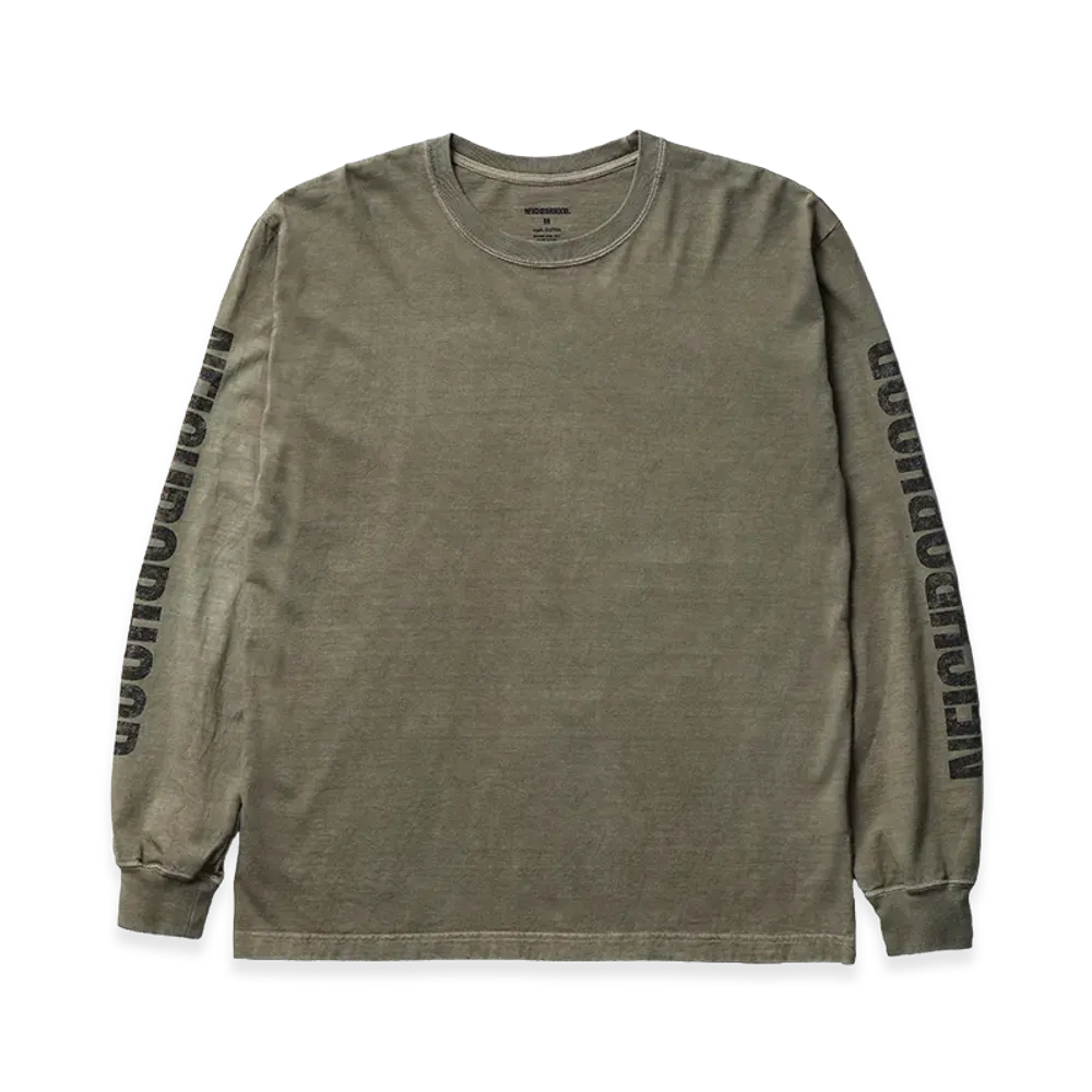 NEIGHBORHOOD NH . Tee LS-3 "Olive Drab"