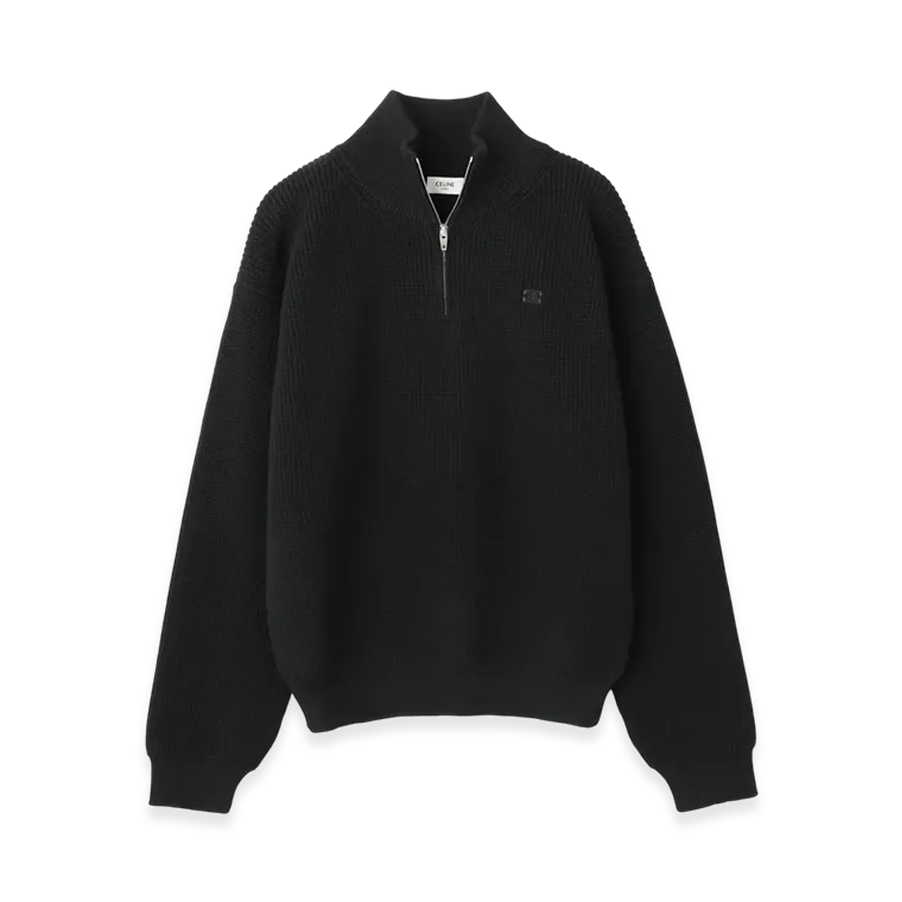 CELINE Half-Zip Knit "Black"