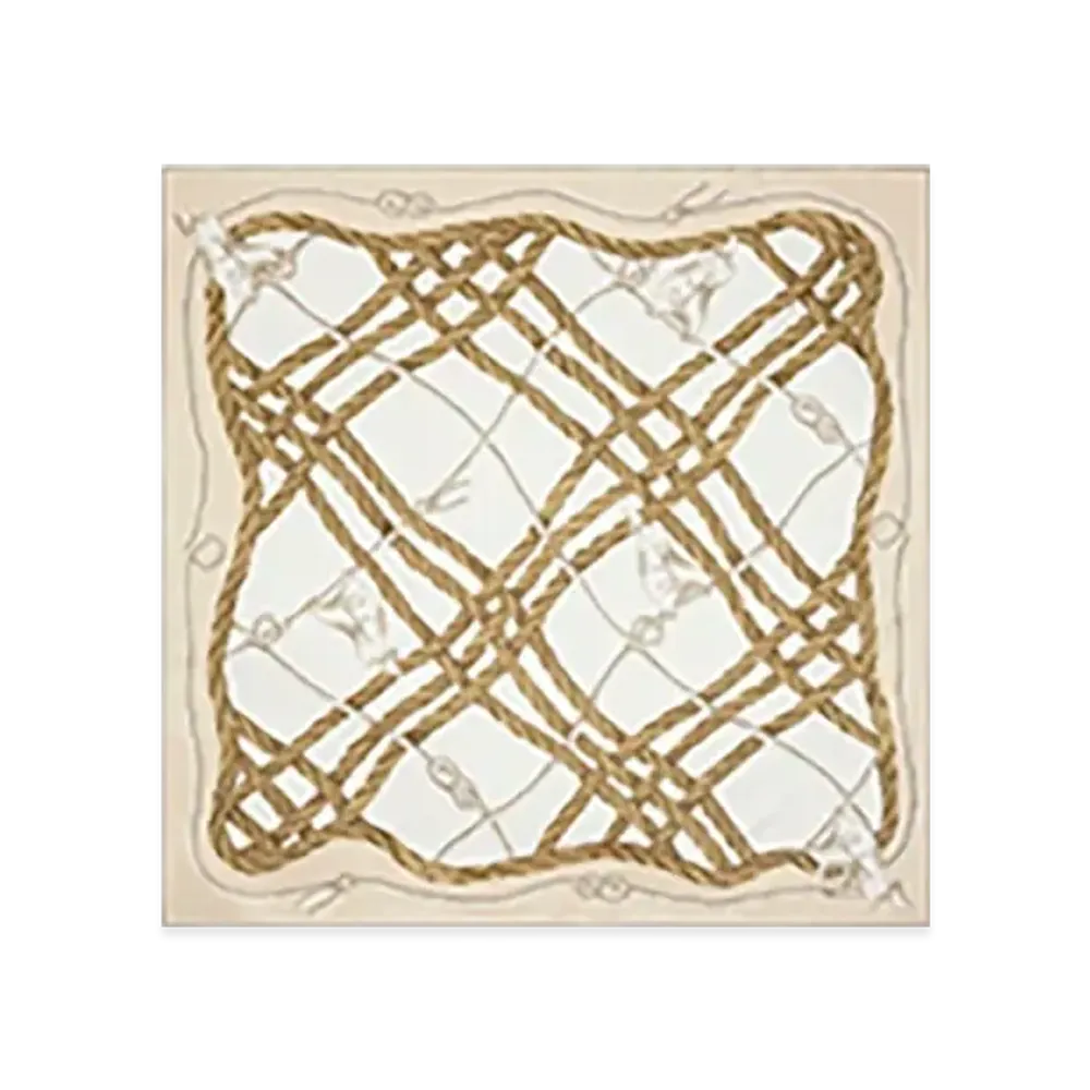 Burberry Knot Check Silk Scarf "Thatch"