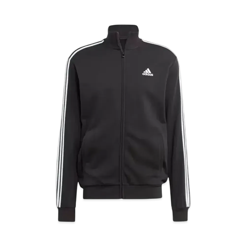 adidas Basic Three Stripes French Terry Tracksuit "Black"