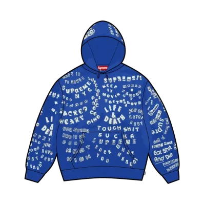Supreme Too Deadly Hooded Sweatshirt "Royal"