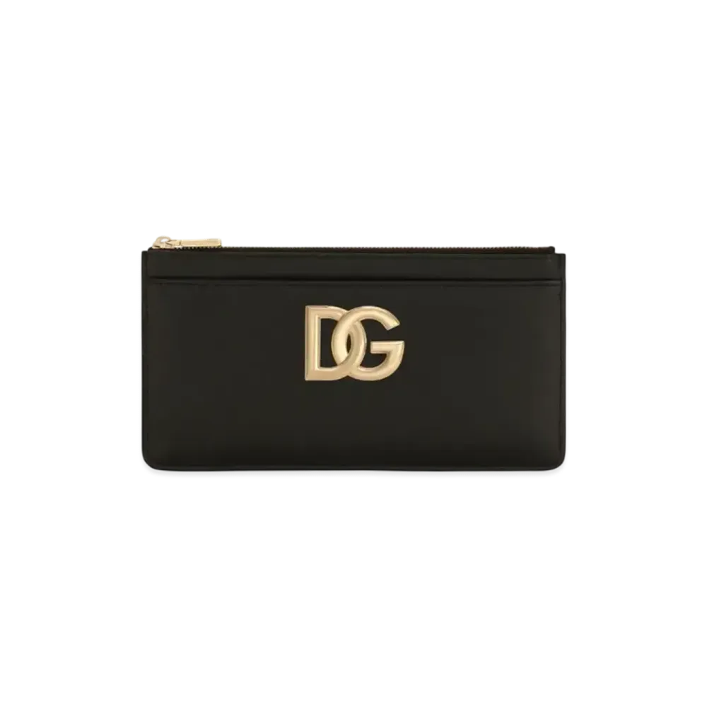 DOLCE&GABBANA Large Calfskin Card Holder With DG Logo ""