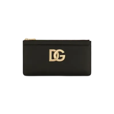 DOLCE&GABBANA Large Calfskin Card Holder With DG Logo ""