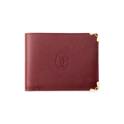 Cartier 6-Credit Card Wallet, Must de Cartier "Burgundy"
