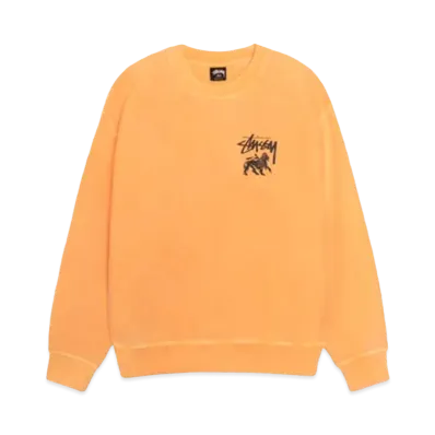 Stussy Rasta Lion Pigment Dyed Crew "Orange" (FA24)