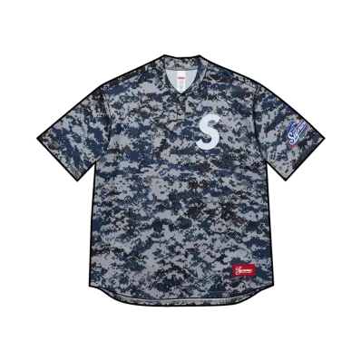 Supreme S Logo Baseball Henley "Digi Camo"