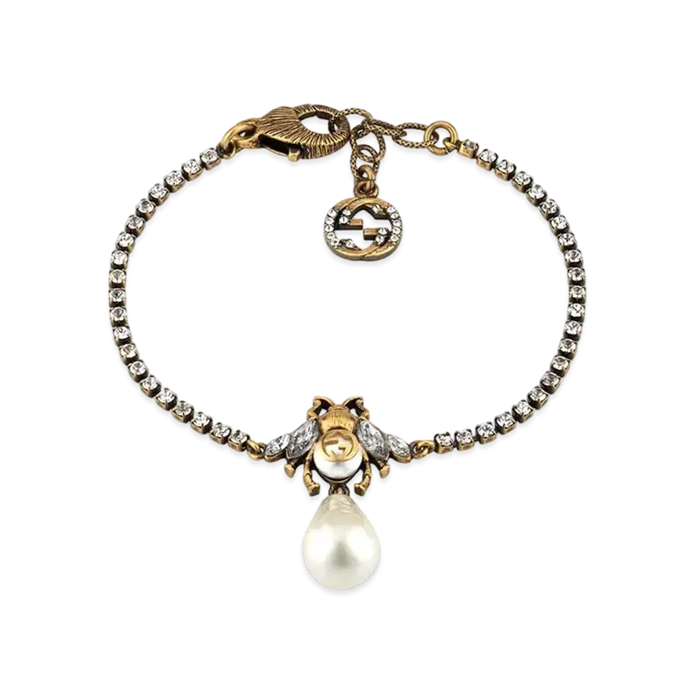 GUCCI Bee Bracelet With Pearl