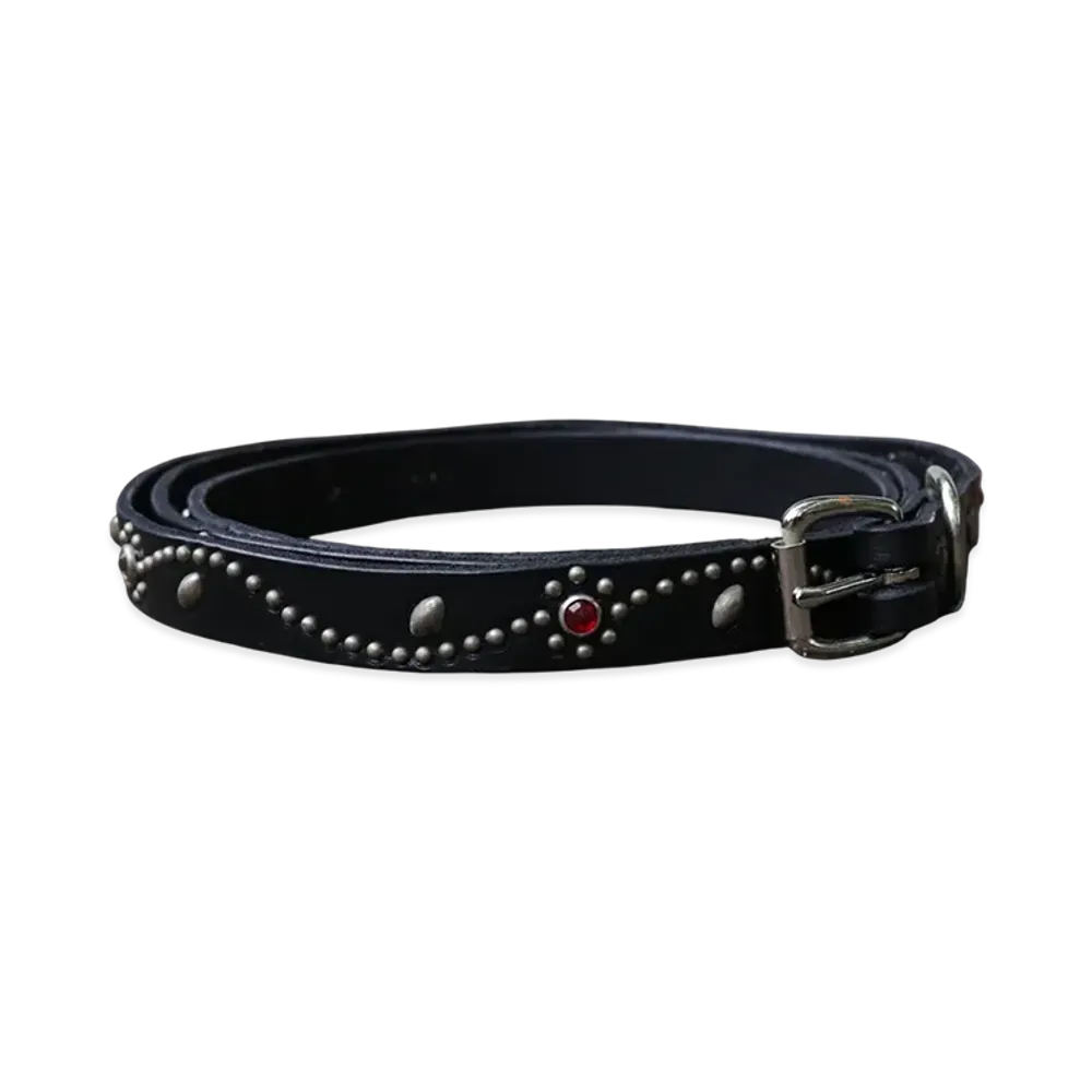 SAPEur x HTC Narrow Flower Belt "Black"
