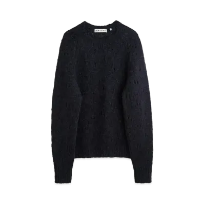 OUR LEGACY Needle Drop Raglan Fuzzy Mohpaca "Navy"