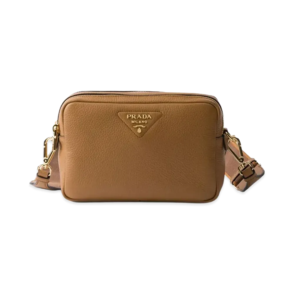 PRADA Women's Small Leather Shoulder Bag "Brown"