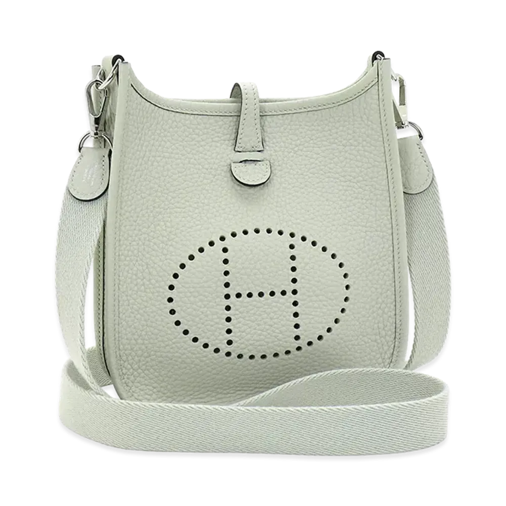 Hermes Women's Evelyne TPM Shoulder Bag Silver-Tone Hardware "Gris Neve/Gris Neve"