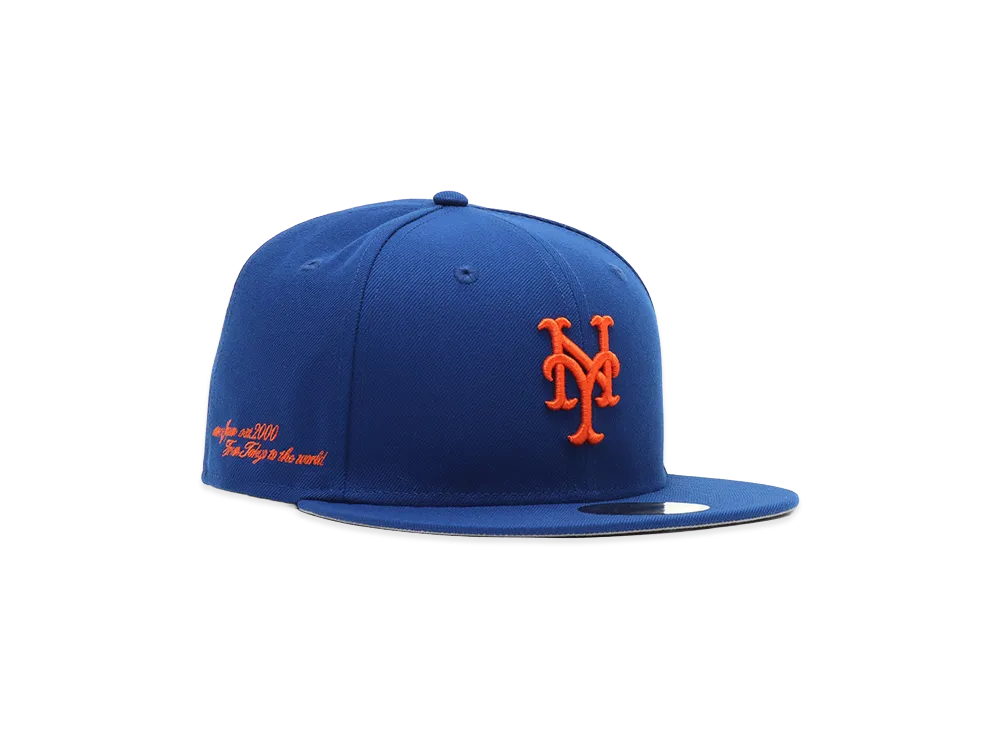 NEW ERA x atmos 59Fifty atmos AJ2000-T2W New York Mets "Blue"