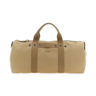 PRADA Canvas Travel Bag "Beige"