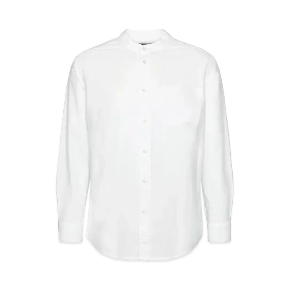 Barbour Gerrard Gerard Oxford Band Collar Shirt (Oversized Fit) "White"