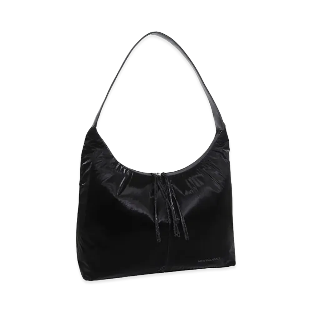 New Balance Glossy Tassel Big Shoulder Tote Bag "Black"