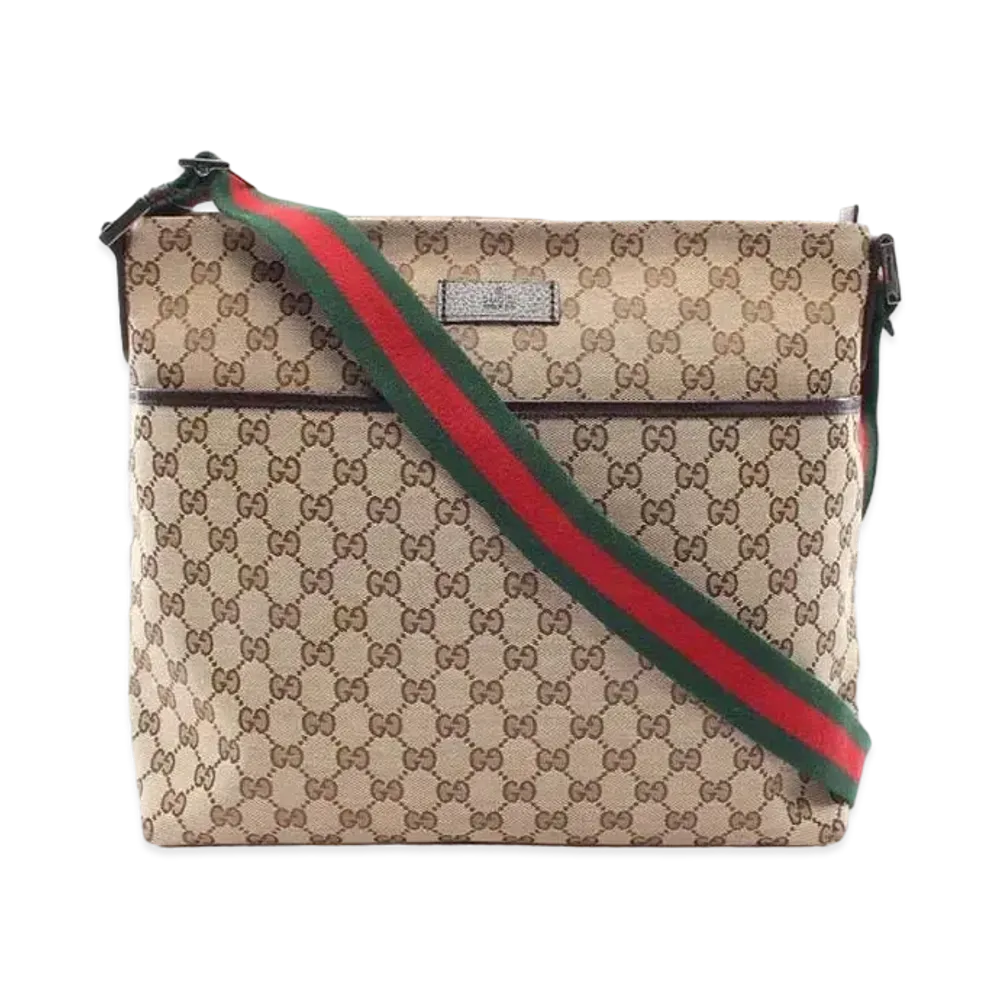 Gucci GG Canvas Sherry Line Messenger Bag "Beige"