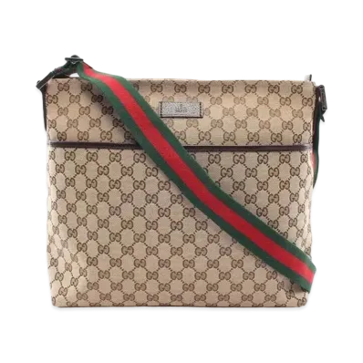 Gucci GG Canvas Sherry Line Messenger Bag "Beige"