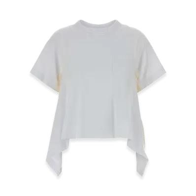 sacai Women's Cotton T-Shirt "White"