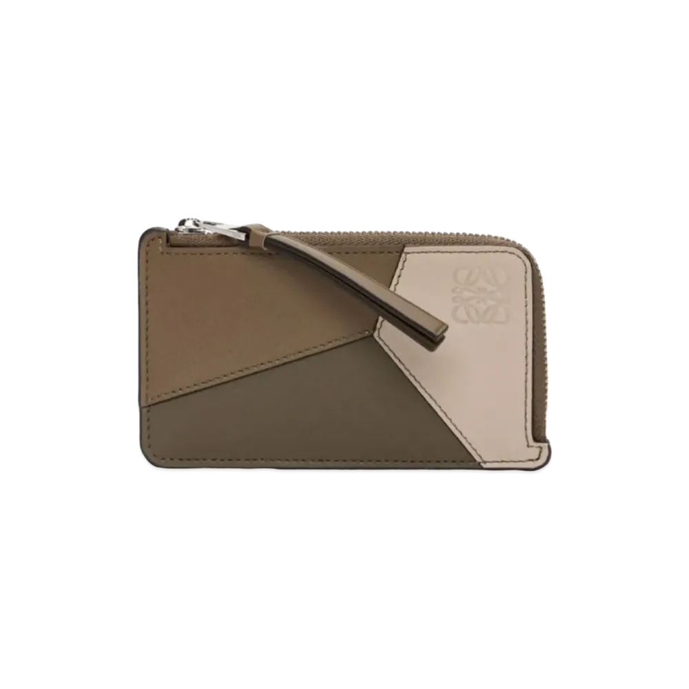 LOEWE Puzzle Coin Card Holder Classic Calf "Winter Brown/Sand"