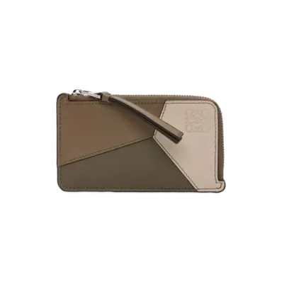 LOEWE Puzzle Coin Card Holder Classic Calf "Winter Brown/Sand"