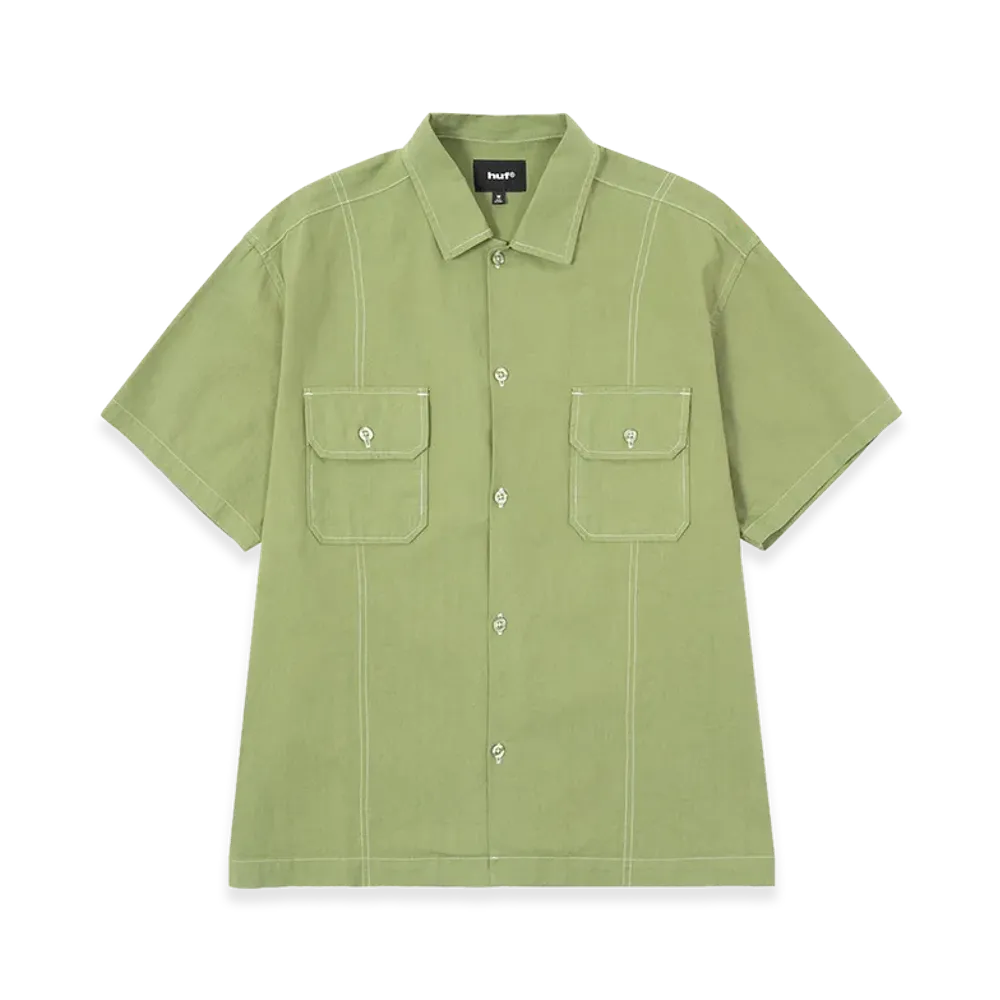 HUF Co-Op Contrast Dyed Shirt "Moss"