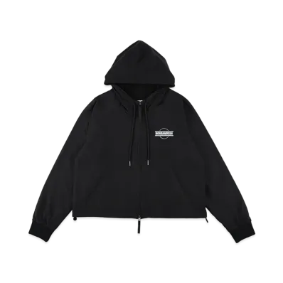 WIND AND SEA Fleece Zip Up Hooded Shirt "Black"