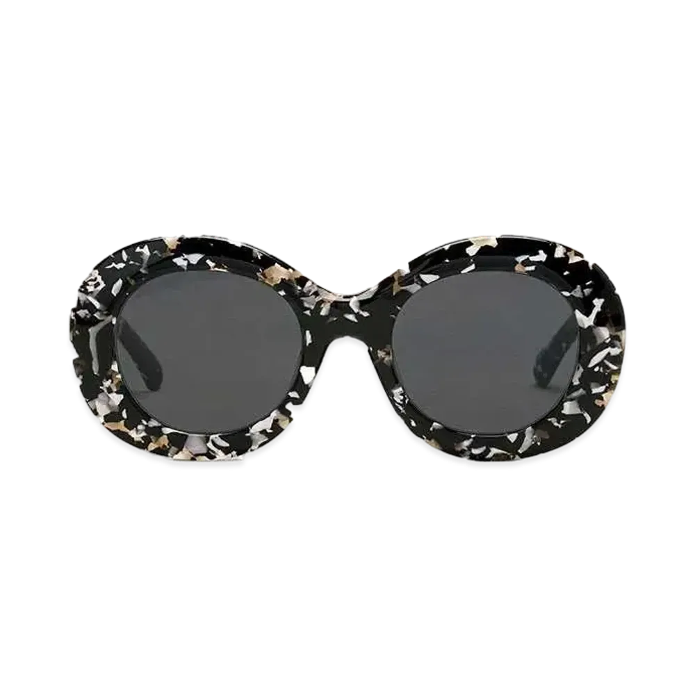AMI PARIS Lunettes De Soleil Rondes Ami De Coeur "Black/White"
