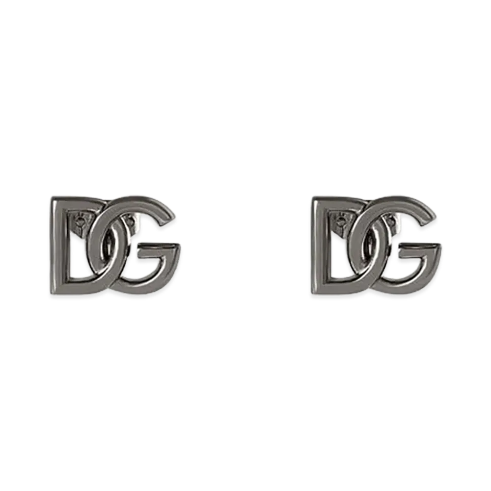 Dolce&Gabbana DG Logo Single Studded Earrings "Silver"