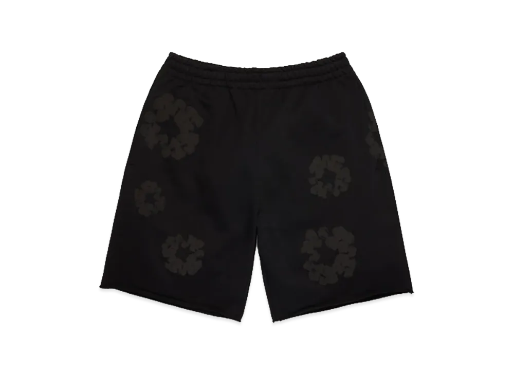 DENIM TEARS Mono Cotton Wreath Sweatshorts "Black"