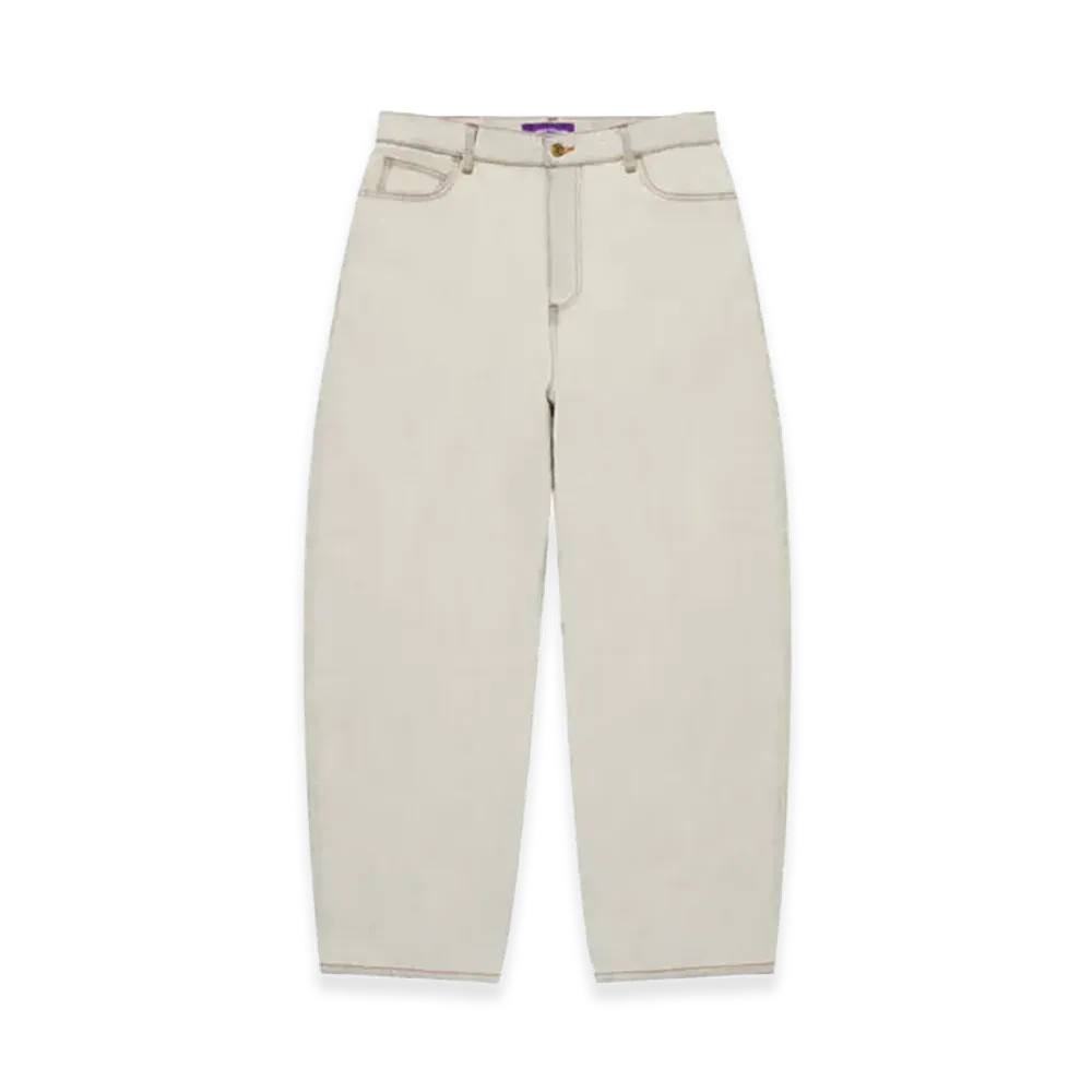 BlackEyePatch Stencil Logo Extra Baggy Jeans "Dust White"