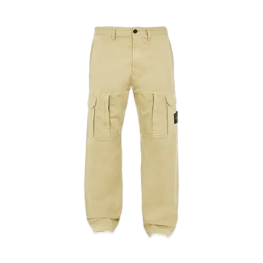 Stone Island 30214 STRETCH COTTON WOOL SATIN_LOOSE FIT "Ibory"