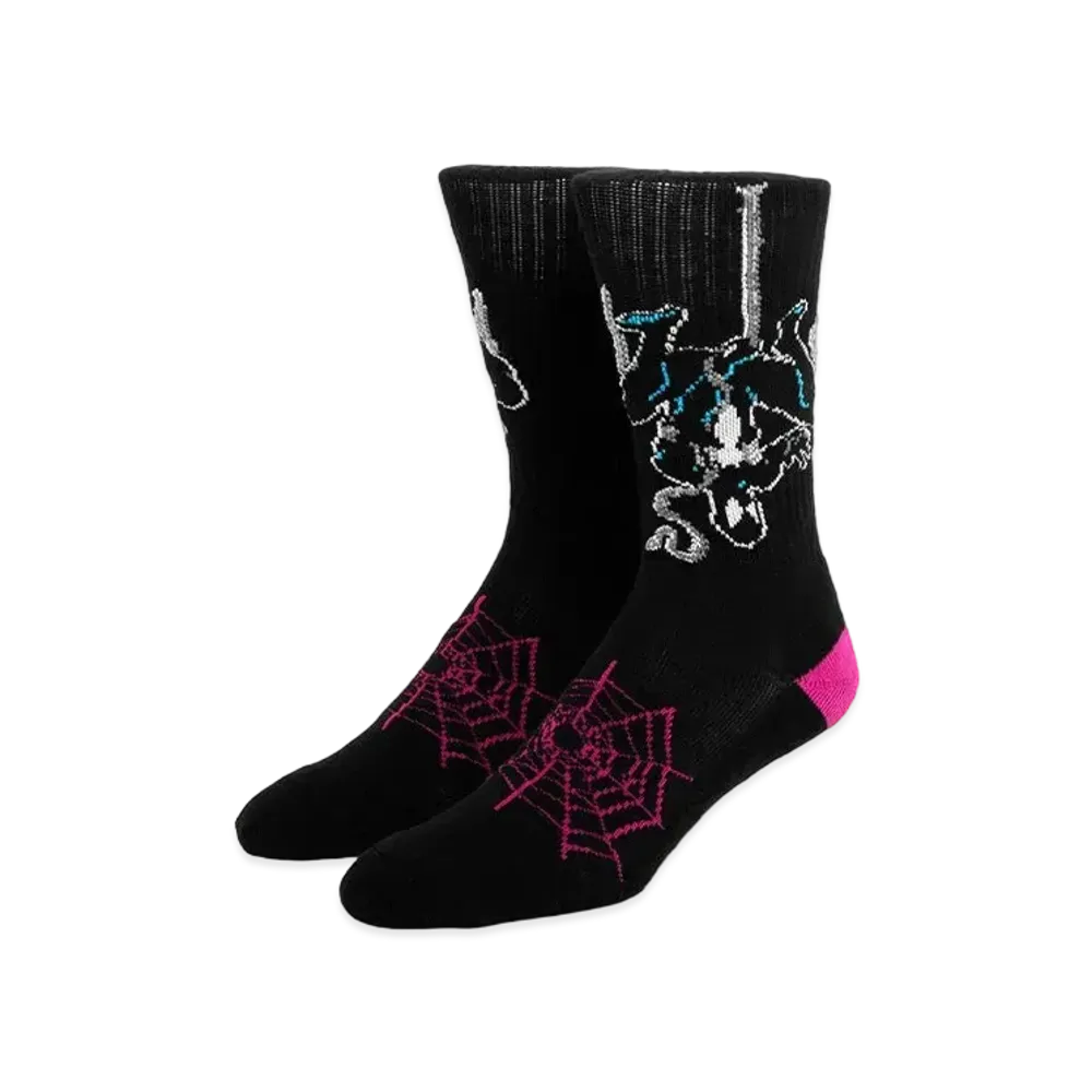 HUF x Spider Man Hangin Out Socks "Black"