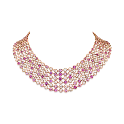 Van Cleef & Arpels Palmyre necklace "18K Rose gold/Sapphire/Diamond"