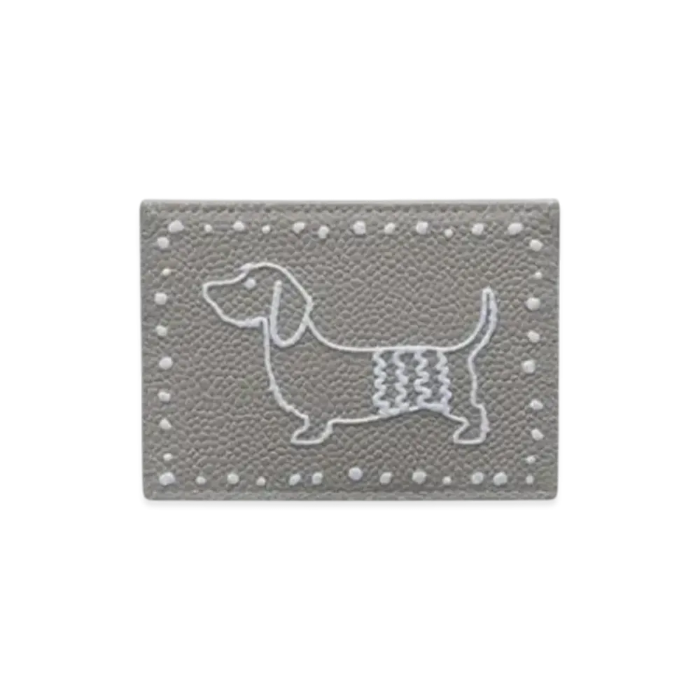 THOM BROWNE Holiday Hector Card Holder "Gray"