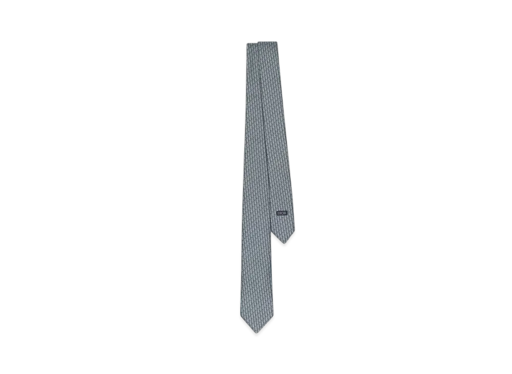 Dior Oblique Tie Silk "Gray"