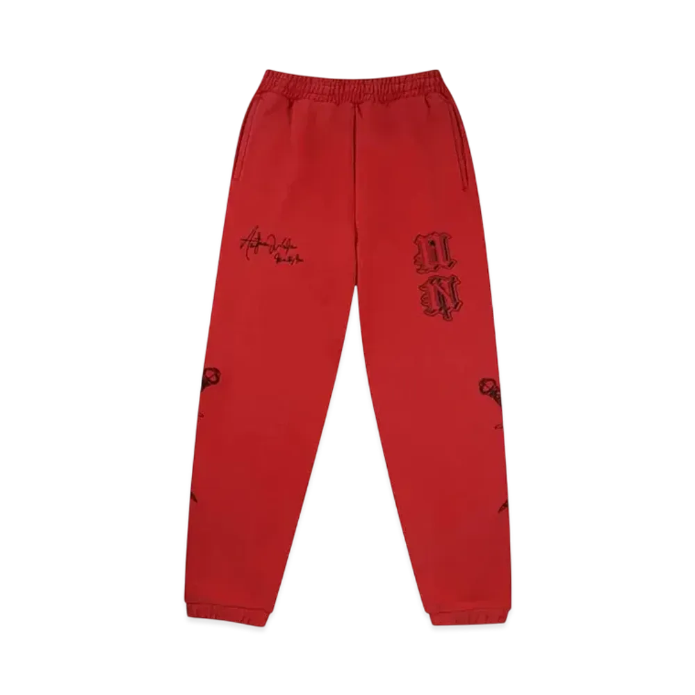 Unknown London Cracked Dagger Jogger "Red"