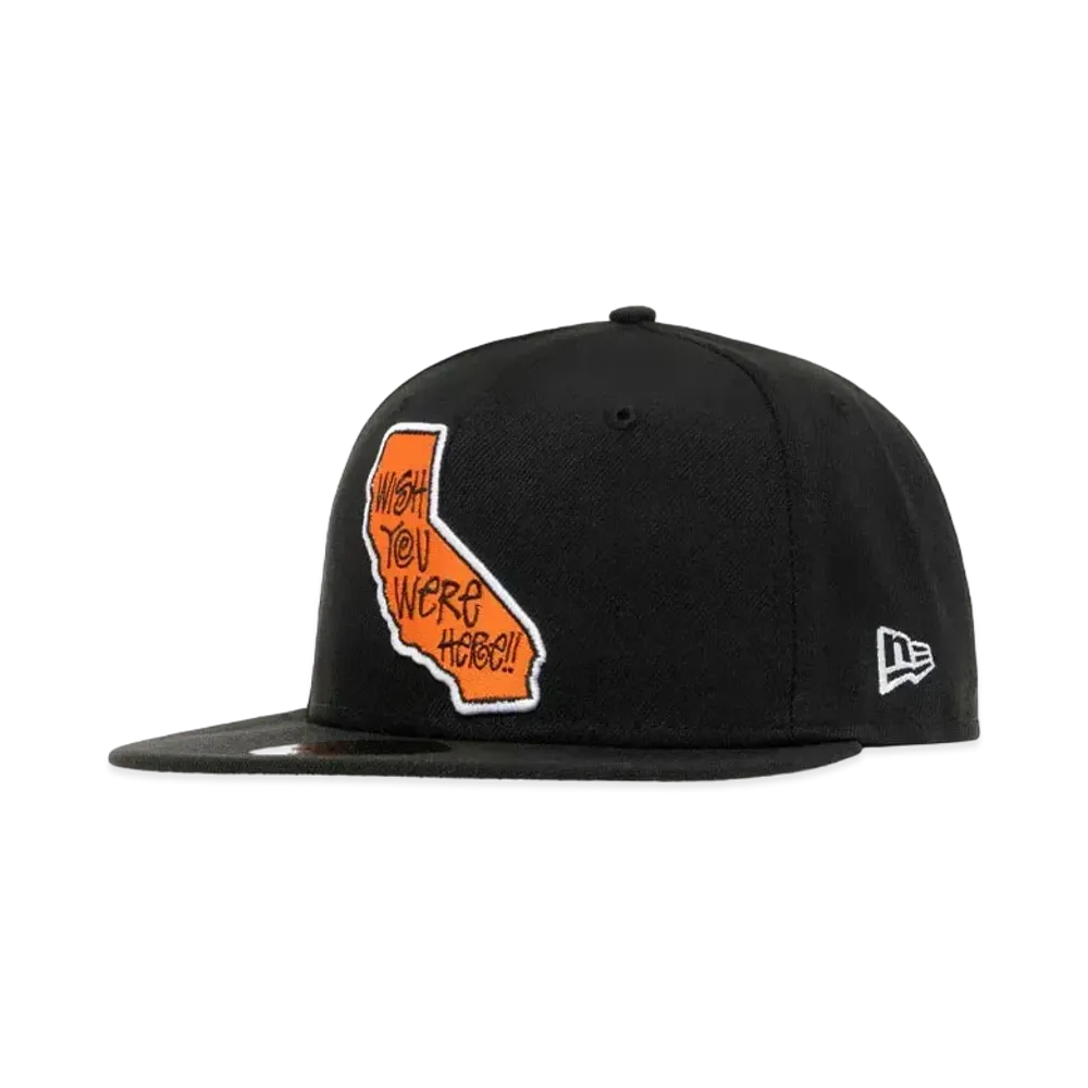 Stussy Wish You Were Here New Era Cap "Black"