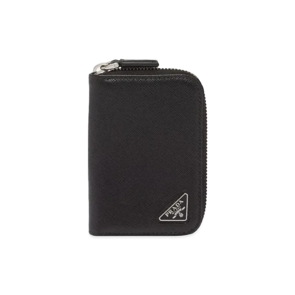 PRADA Saffiano Leather Card Holder "Black"