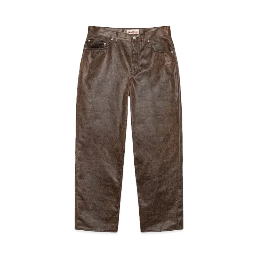 Stussy Big Ol Jean Coated Cotton "Dark Brown"