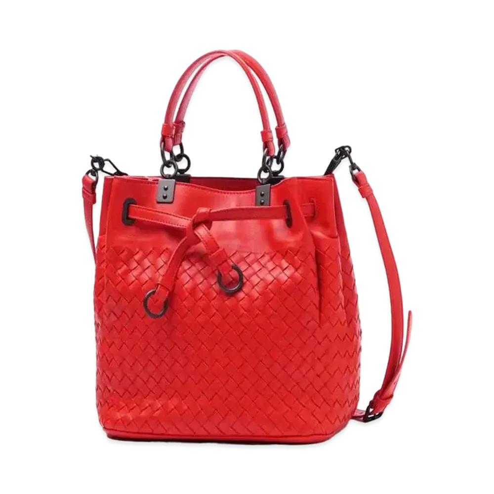 Bottega Veneta Intrecciato leather Bucket 2WAY Bag "Red"