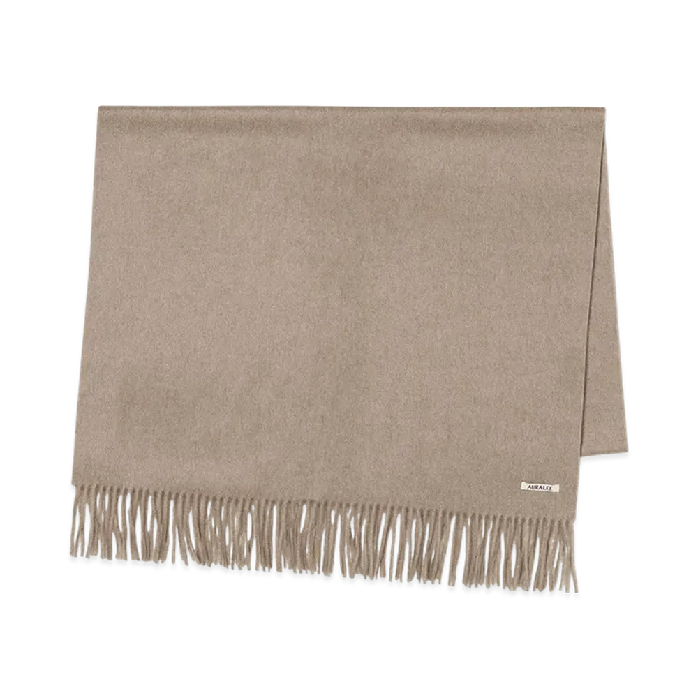 AURALEE Baby Cashmere Wide Stole "Natural Brown"